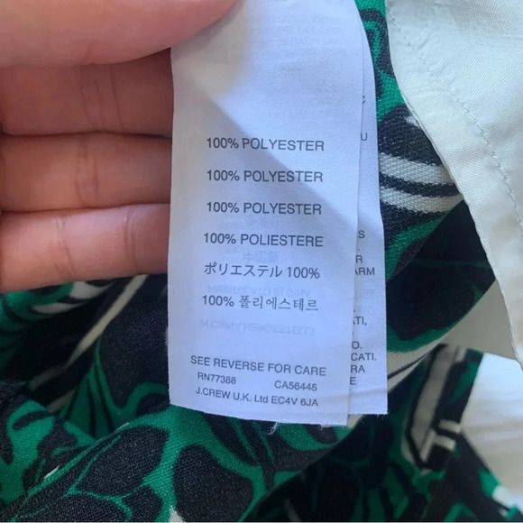 J. Crew Tuxedo Pant in Retro Floral Green/Black Size 0 - Picture 6 of 8